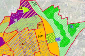 ייעוד חלקה 4 בגוש 3688 לטובת שטח חקלאי פתוח, לפי תשריט ייעודי הקרקע המצורף לתכנית המתאר לכלל העיר רח/2025. להגדלה - לחץ על התמונה
