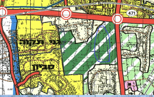 ייעוד גוש 6391 לאזור "נופש מטרפוליני" לפי תכנית מתאר מחוזית תמ"מ 21/3 ( מחוז מרכז). אותו ייעוד שהוביל לתביעה של בעליי הקרקעות. להגדלה - לחץ על תהמונה